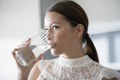Woman drinking water